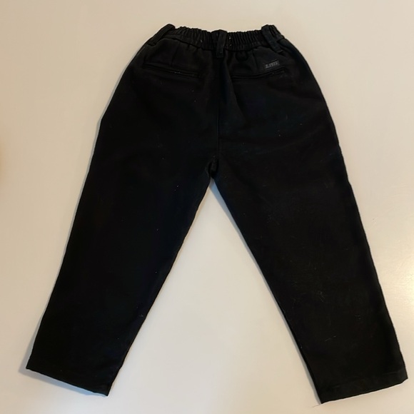 Zara - Warm Touch Pleated Chino Pants - Black - Size 3-4T - Picture 2 of 4